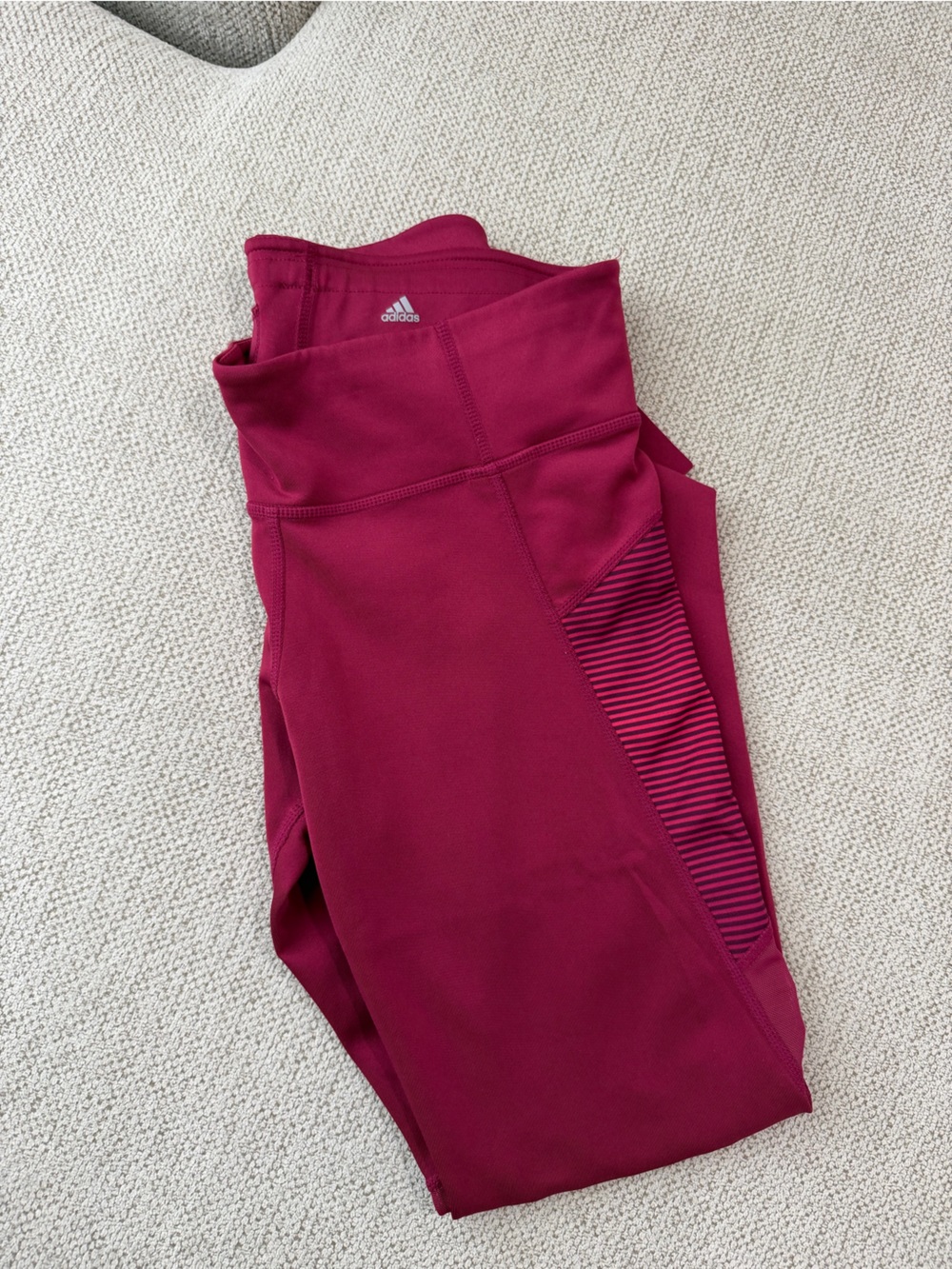 Adidas Climalite Burgundy High Rise Leggings Size S